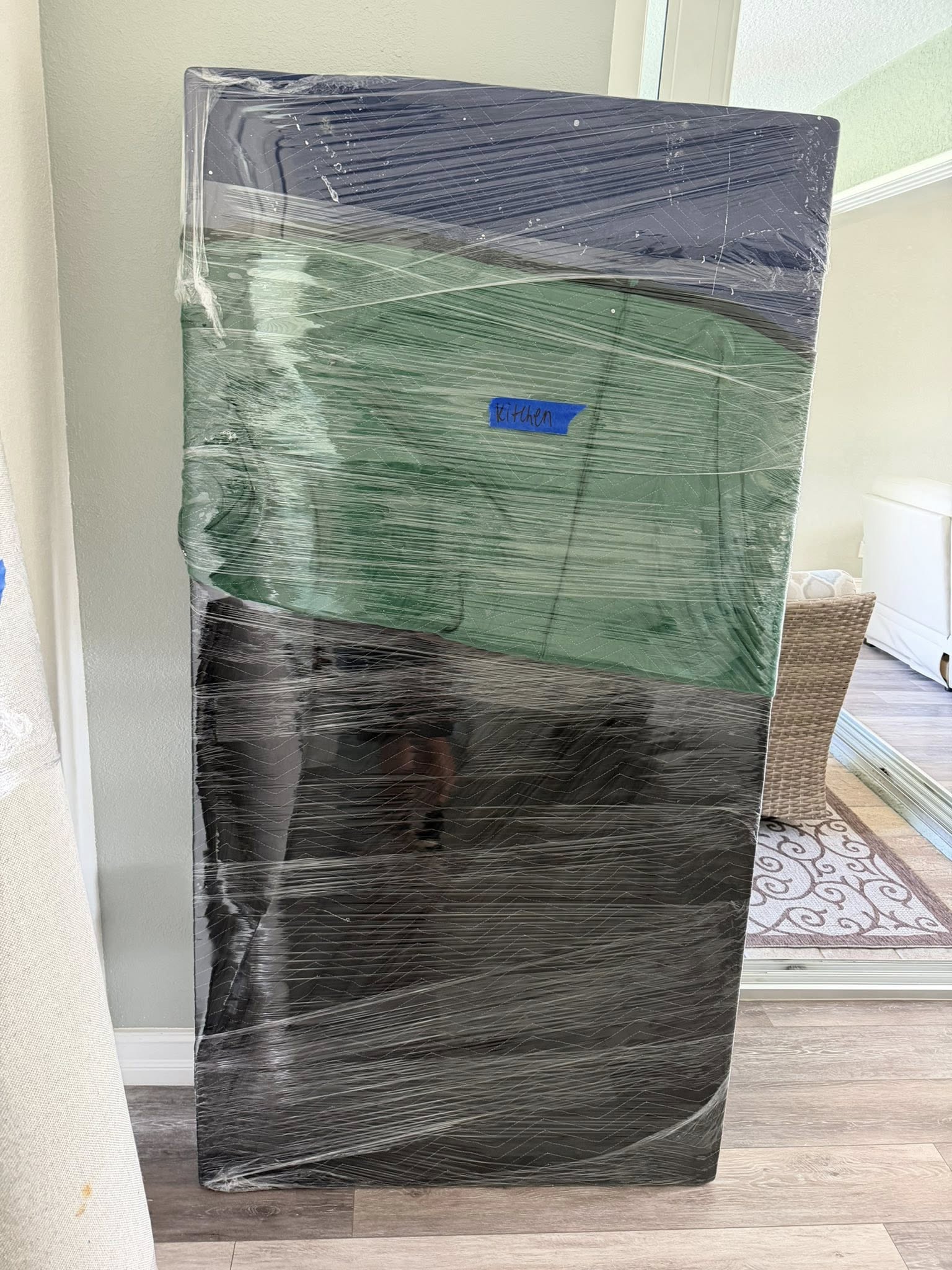 Furniture wrapped and protected for moving