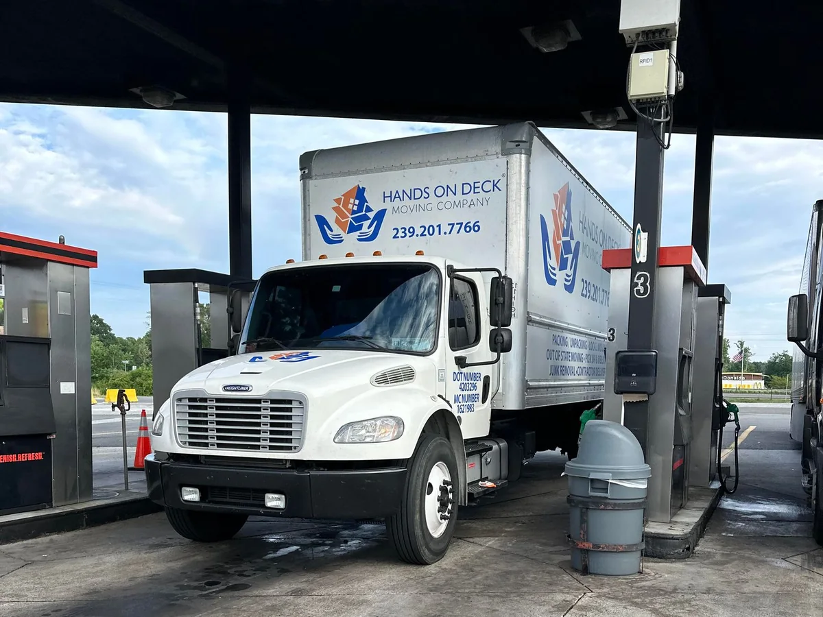 Hands On Deck Moving Company truck ready for a move